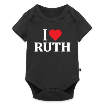 t-shirt I love Ruth t-shirt idée cadeau - Body à manches courtes Premium Bébé - noir - Devant