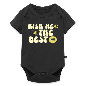 Wish me the best - Body à manches courtes Premium Bébé - noir - Devant