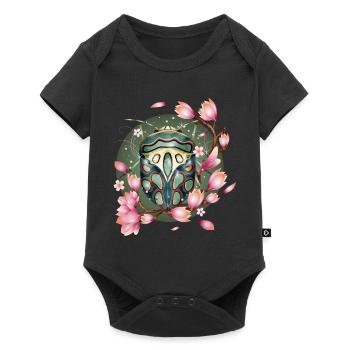 exotique africain effrayant crawly avec des magnolias - Body à manches courtes Premium Bébé - noir - Devant