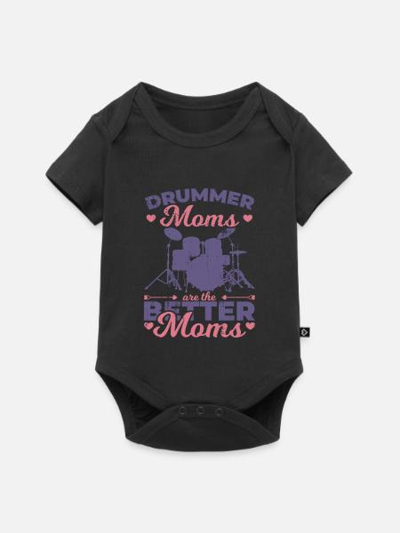 Drummer Mama - Baby Premium Kurzarmbody - Schwarz