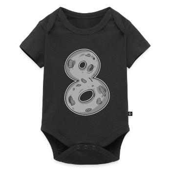 Number 8 Number Eight Moon Motif - Baby Premium short-sleeve bodysuit - black - Front