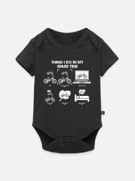 Fahrrad Freizeit Skizze - Baby Premium Kurzarmbody - Schwarz