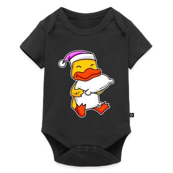 Canard Fatigué Dormir Fille Endormie - Body à manches courtes Premium Bébé - noir - Devant