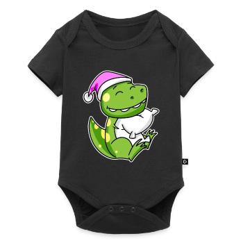 Dinosaure Fatigué Endormi Fille Endormie - Body à manches courtes Premium Bébé - noir - Devant