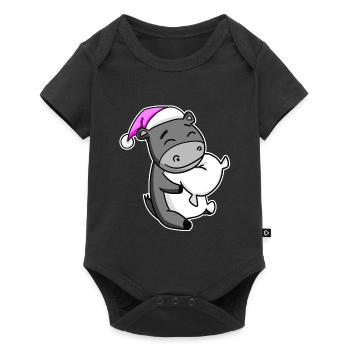 Cul Fatigué Dormir Fille Endormie - Body à manches courtes Premium Bébé - noir - Devant