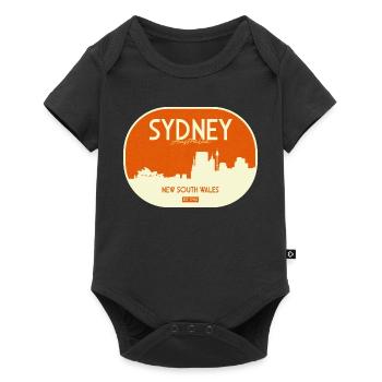 Sydney Skyline Retro Badge - Baby Premium short-sleeve bodysuit - black - Front