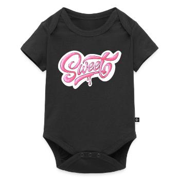 Sweet Pink Glitter Hand Lettered Design - Baby Premium short-sleeve bodysuit - black - Front