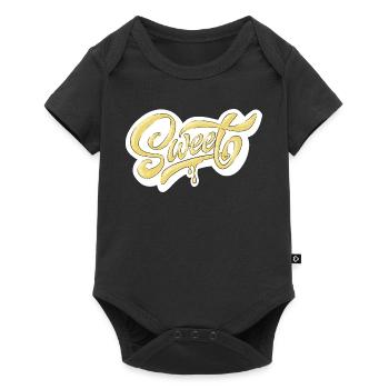 Conception de typographie Sweet Script - Body à manches courtes Premium Bébé - noir - Devant