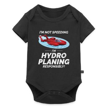 Hydroplane, Bateau, Course, Sports nautiques, Adrénaline - Body à manches courtes Premium Bébé - noir - Devant