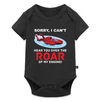 Hydroplane Boat Racing Engine Roar Water sport - Baby Premium short-sleeve bodysuit - black - Front