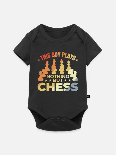 Kinder Schachspieler - Baby Premium Kurzarmbody - Schwarz