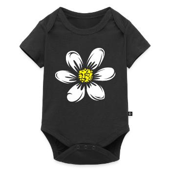 Daisy Boho prairie plantes Nature symbole - Body à manches courtes Premium Bébé - noir - Devant