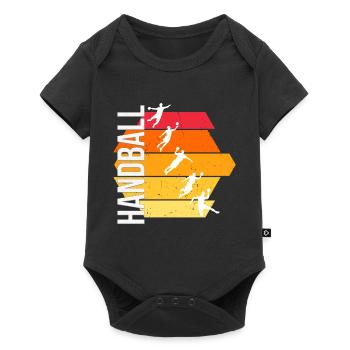 Handball - Baby Premium Kurzarmbody - Schwarz - Vorne