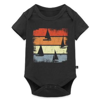 Voiliers d’époque - Body à manches courtes Premium Bébé - noir - Devant