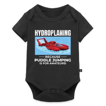 Hydroplane, Bateau, Course, Humour, Puddle Jump, Drôle - Body à manches courtes Premium Bébé - noir - Devant