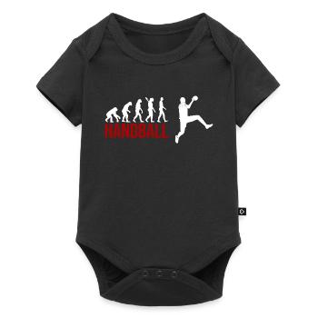 Evolution Handball - Baby Premium Kurzarmbody - Schwarz - Vorne