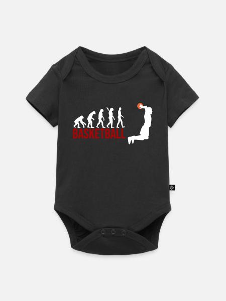 Evolution Basketball - Baby Premium Kurzarmbody - Schwarz