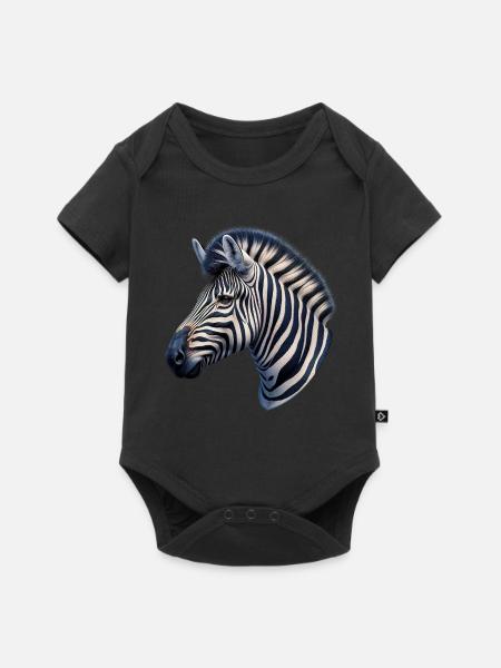 Zebra - Baby Premium Kurzarmbody - Schwarz