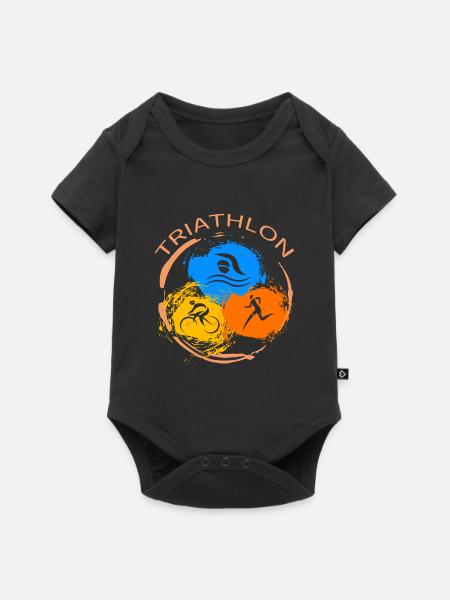 Triathlon - Baby Premium Kurzarmbody - Schwarz