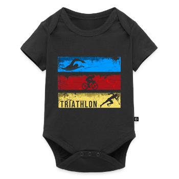 Triathlon - Baby Premium Kurzarmbody - Schwarz - Vorne