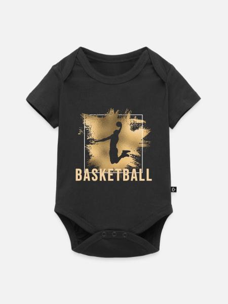Basketball - Baby Premium Kurzarmbody - Schwarz