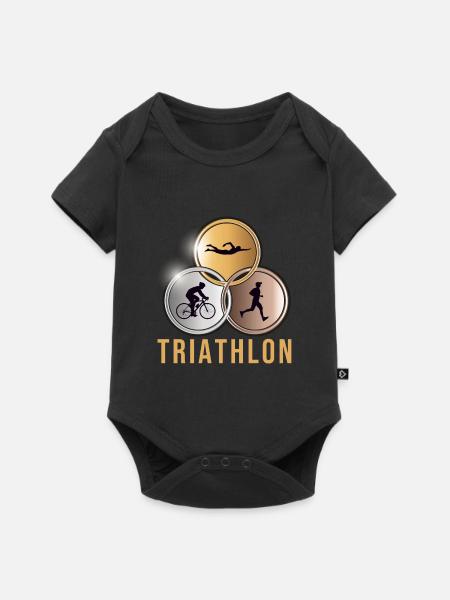 Triathlon - Baby Premium Kurzarmbody - Schwarz
