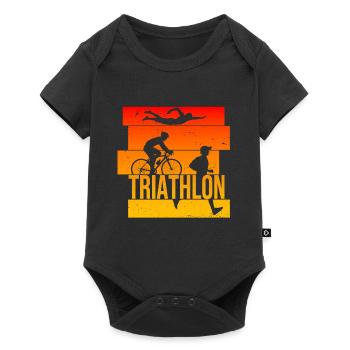 Triathlon - Baby Premium Kurzarmbody - Schwarz - Vorne