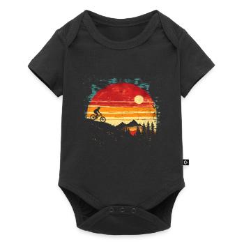 VTT vintage - Body à manches courtes Premium Bébé - noir - Devant