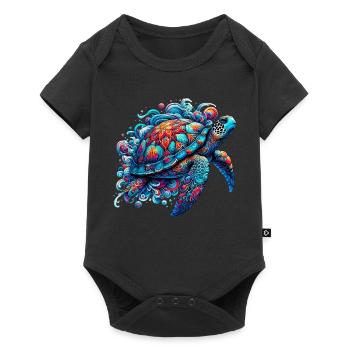 Tortue - Body à manches courtes Premium Bébé - noir - Devant