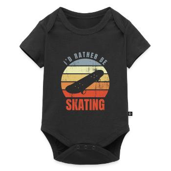 I'd Rather Be Skating - Baby Premium short-sleeve bodysuit - black - Front