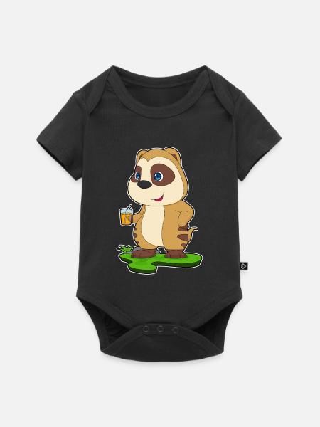 Erdmännchen Saft - Baby Premium Kurzarmbody - Schwarz