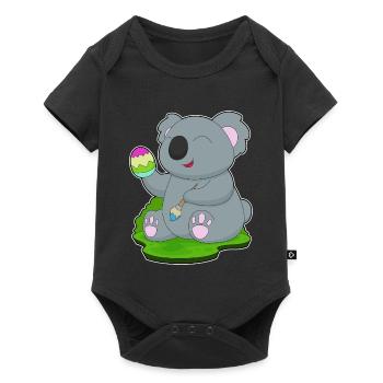 Coloriage de Pâques du koala - Body à manches courtes Premium Bébé - noir - Devant