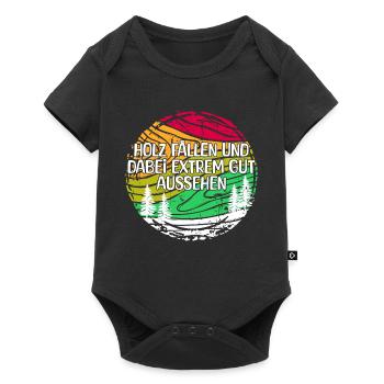 Lumberjack Woodland Wood Statement Woodwork Tree - Baby Premium short-sleeve bodysuit - black - Front