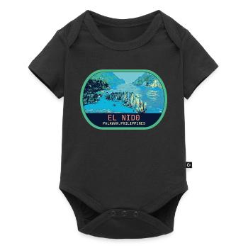 Époustouflant El Nido : Vue Aérienne Paradisiaque - Body à manches courtes Premium Bébé - noir - Devant
