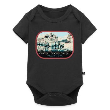 Illustration Château Chenonceau, Loire Valley - Baby Premium short-sleeve bodysuit - black - Front