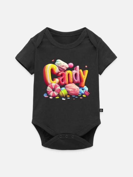Candy Lover - Baby Premium Kurzarmbody - Schwarz