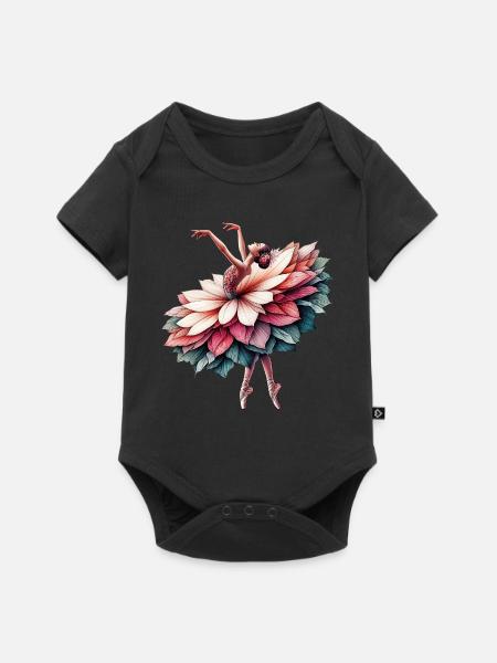 Balletttänzerin mit Tutu - Baby Premium Kurzarmbody - Schwarz