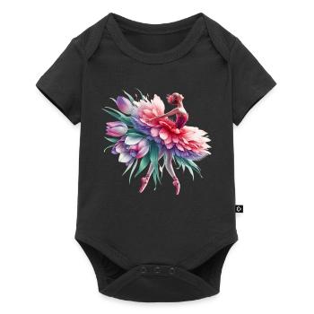 Danseuse de ballet avec tutu - Body à manches courtes Premium Bébé - noir - Devant