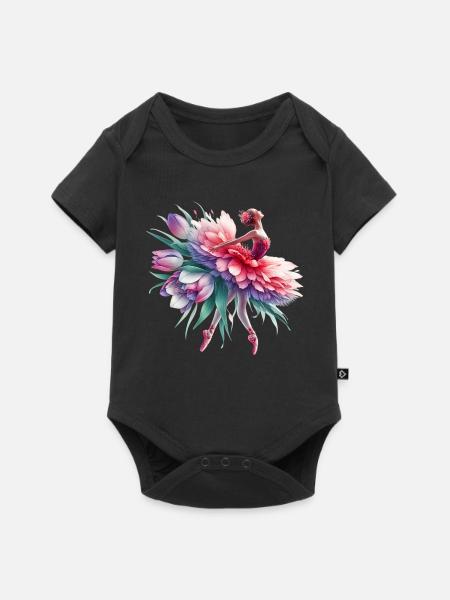 Balletttänzerin mit Tutu - Baby Premium Kurzarmbody - Schwarz