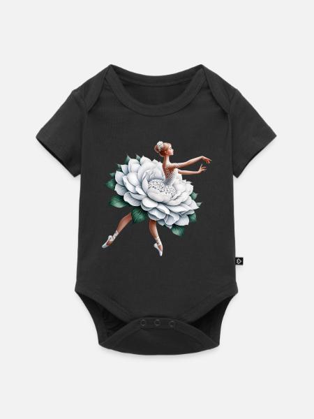 Balletttänzerin mit Tutu - Baby Premium Kurzarmbody - Schwarz