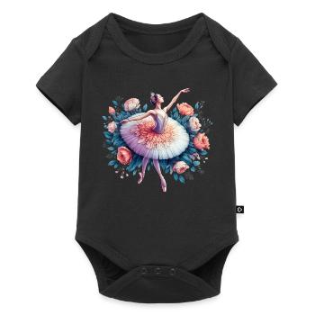 Danseuse de ballet avec tutu - Body à manches courtes Premium Bébé - noir - Devant