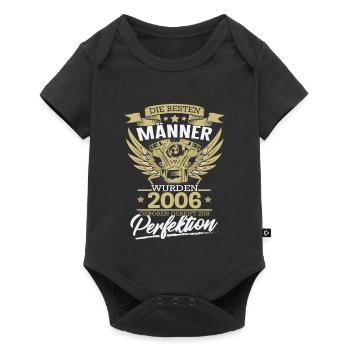 Die besten Männer wurden 2006 geboren - Baby Premium Kurzarmbody - Schwarz - Vorne
