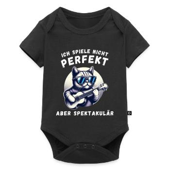 I don't play perfectly – spectacularly - Baby Premium short-sleeve bodysuit - black - Front