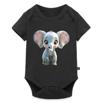 Elephant Africa Safari Wilderness Love Cute Elephant - Baby Premium short-sleeve bodysuit - black - Front