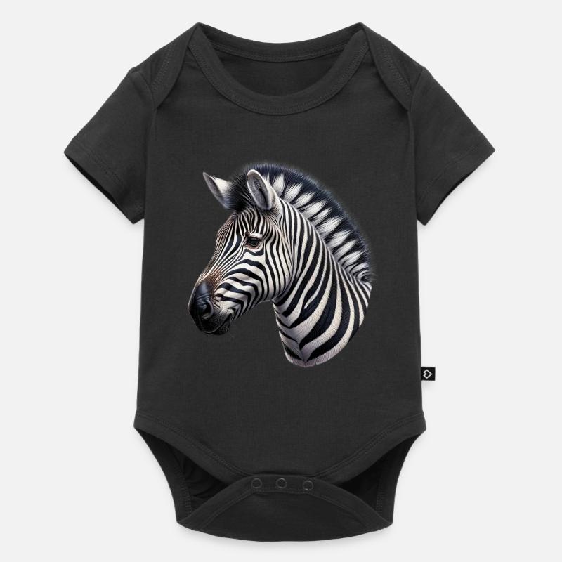 Zebra - Baby Premium Kurzarmbody - Schwarz