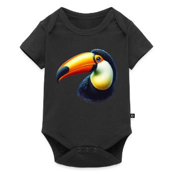 Tukan - Baby Premium Kurzarmbody - Schwarz - Vorne