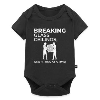Glazier Window Glass Fitting Fitter Glasswork - Baby Premium short-sleeve bodysuit - black - Front