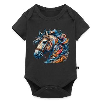 Cheval - Body à manches courtes Premium Bébé - noir - Devant