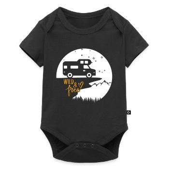 Vanlife & Camper Lifestyle Design - Baby Premium short-sleeve bodysuit - black - Front