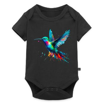 Kolibri - Baby Premium Kurzarmbody - Schwarz - Vorne